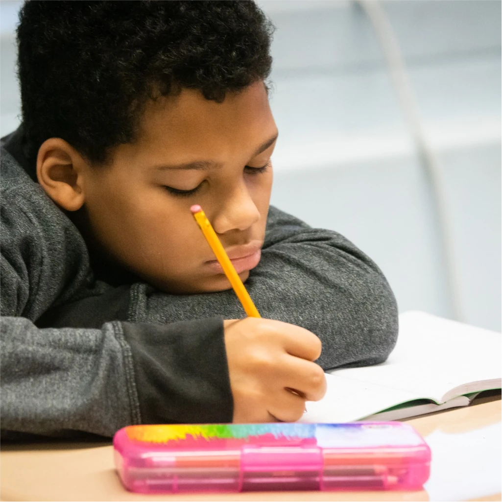 Middle School Student in Elective Class